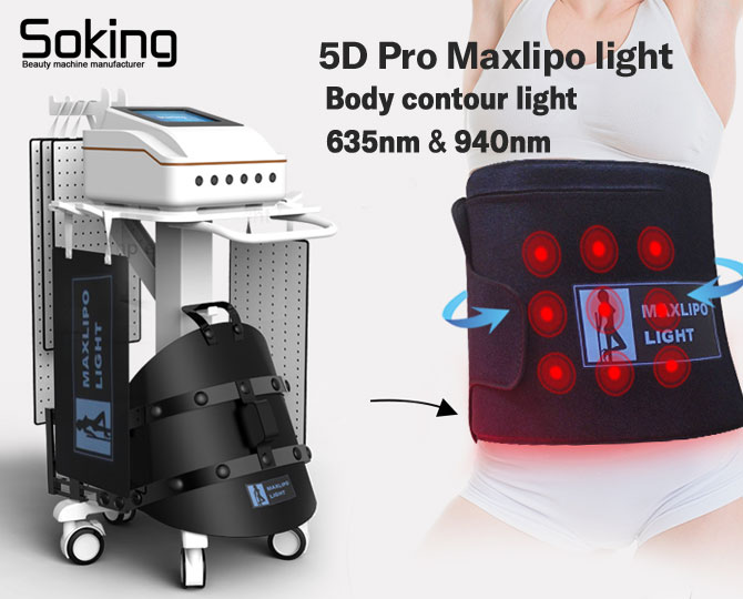 5D Maxlipo Red Contour Lights Therapy Machine