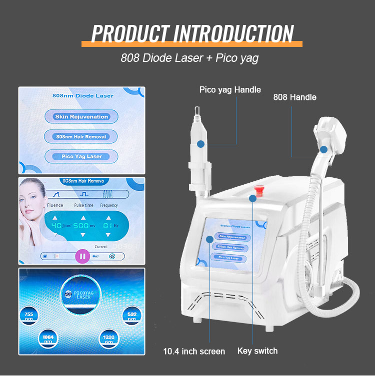 Portable 2 in 1 multifunction laser hair machine