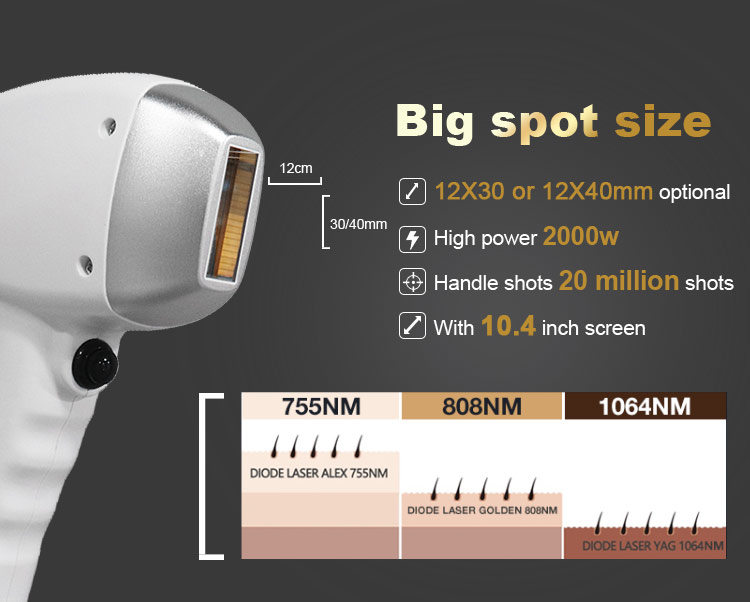 Portable 2 in 1 multifunction laser hair machine