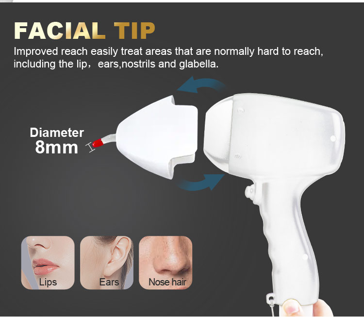 Portable 2 in 1 multifunction laser hair machine